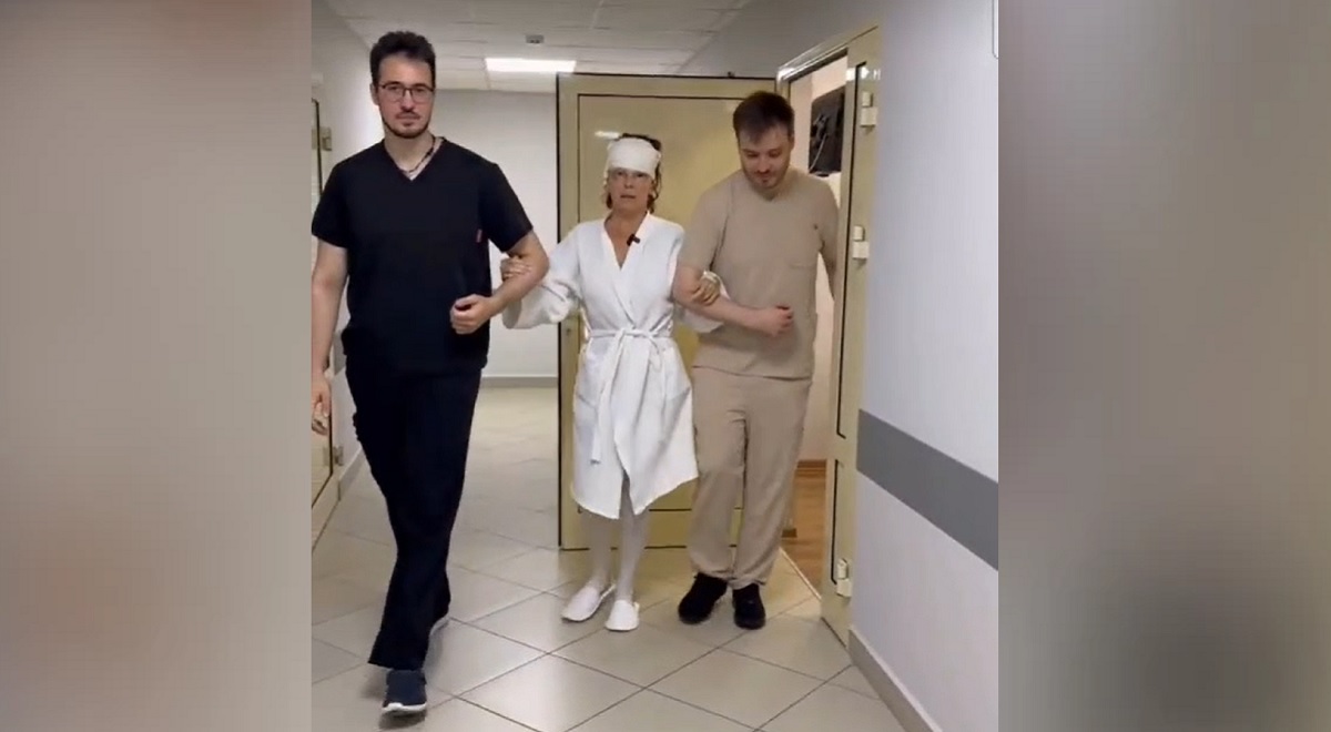Жуткие кадры: Наталья Штурм в крови и с перебинтованным лицом после операции